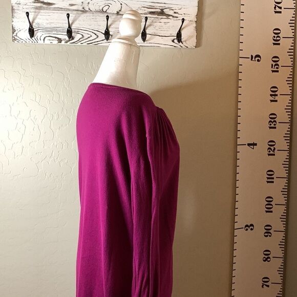 ANN Taylor loft large long sleeve tunic length sweater purple color - Picture 9 of 13